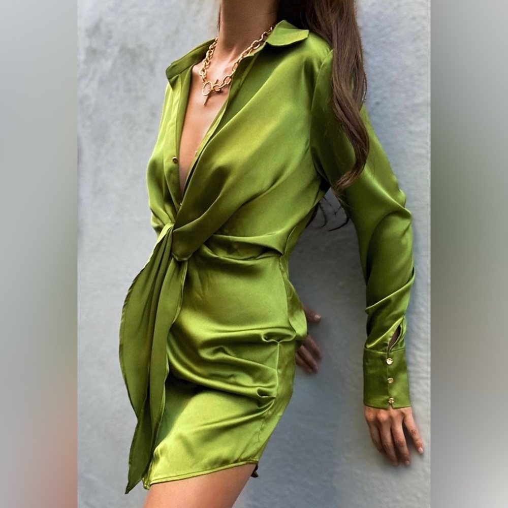 Runaway The Label Ruby Green Cocktail Dress